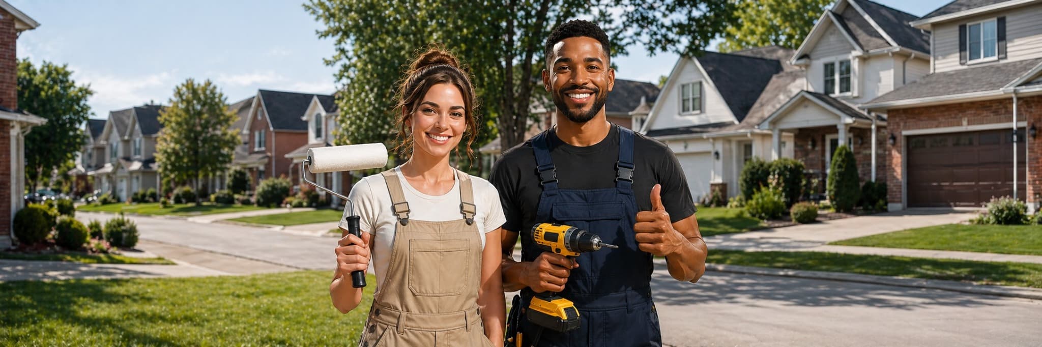 local home-service pros at work in a gta neighbourhood